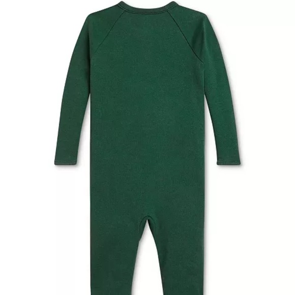 Ralph Lauren Forest Green Kids Footie - Picture 2 of 9